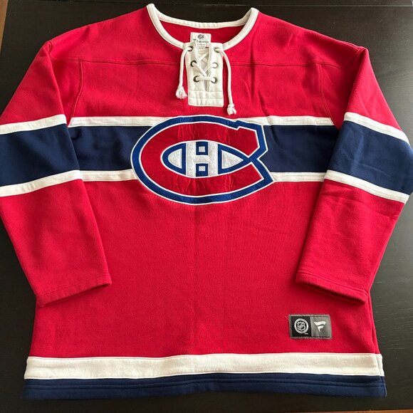 Mens Fanatics Montreal Canadiens Red NHL Sweatshirt Size XL - Picture 1 of 6